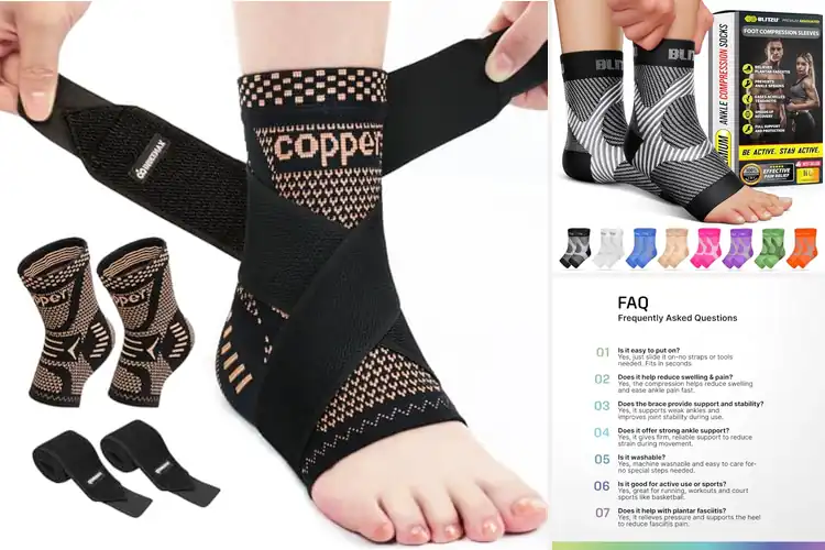 Detailed view of Best Compression Ankle Sleeves for Volleyball