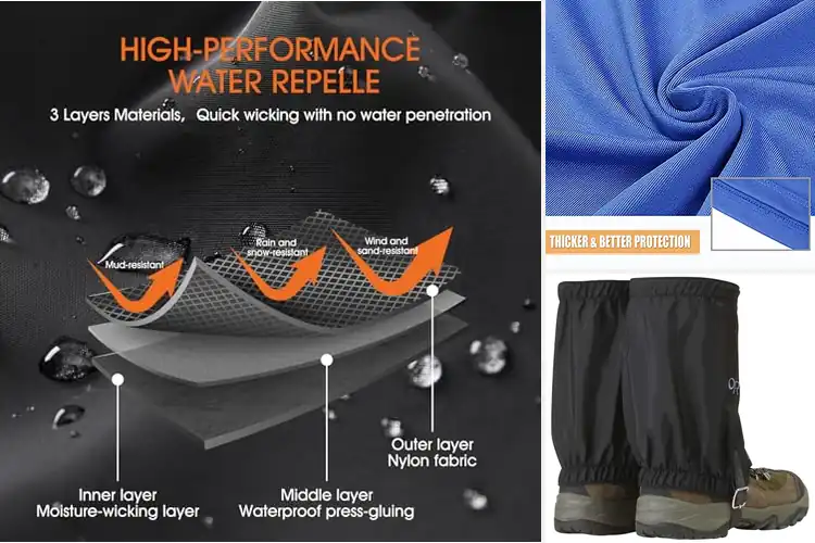 Detailed view of Best Outdoor Gaiters