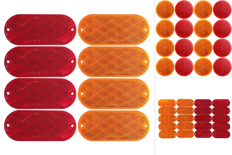 Detailed view of Best Red Amber Reflectors
