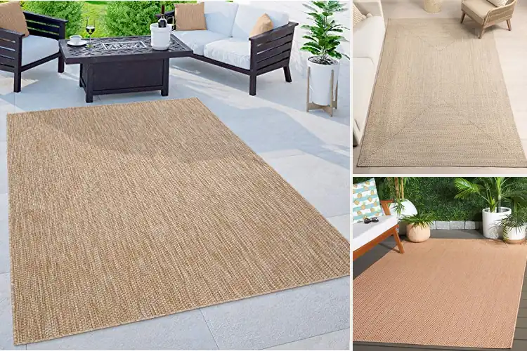 Detailed view of Best Solid Color Outdoor Rugs For Layering