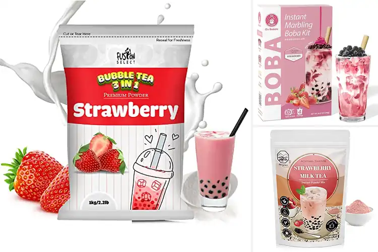 Detailed view of Best Strawberry Bubble Tea